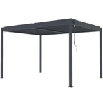 Pérgola bioclimática 3x4m | Lamas de aluminio y acero | Carmona Antracita - Imagen 3