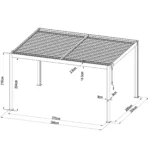 Pérgola bioclimática 3x4m | Lamas de aluminio y acero | Carmona Madera - Imagen 2