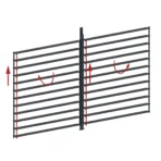 Persiana lateral ajustable de aluminio antracita para pérgola | 3m - Imagen 7