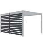 Persiana lateral ajustable de aluminio antracita para pérgola | 4m - Imagen 7