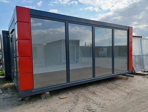 9C87E62F-8429-45A3-9B7F-346F34AEA585-1.jpg CONTENEDOR DE OFICINA OPEN SPACE 3 X 6 CON VITRINAS - Imagen 1