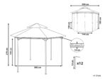 Gazebo PORTEL Metal Beige - Imagen 13