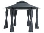 Gazebo PORTEL Metal Gris Grafito