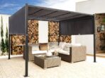 Gazebo LED PARGA Gris Oscuro - Imagen 5