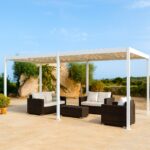 Pérgola bioclimática 3x6m | Lamas de aluminio y acero | Ronda Blanco