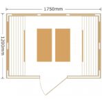 Sauna de infrarrojos con paneles de carbono 3200W LUXE 4 lugares - Imagen 5