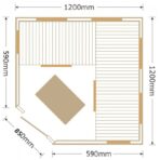 Sauna de infrarrojos con paneles de carbono LUXE 2180W 2-3 plazas - SNÖ - Imagen 5