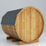 Sauna exterior Barril de madera termotratada para 4 a 6 personas - SNÖ - Imagen 5